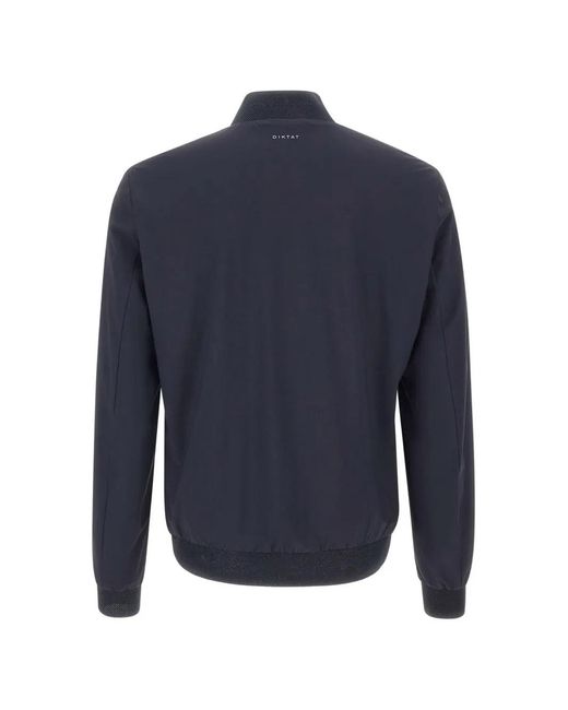 Diktat Blue Zip Bomber Jacket for men