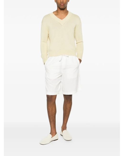 DUNST White Drawstring-Waist Shorts