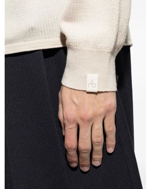 Rag & Bone White Crew-Neck Sweater for men