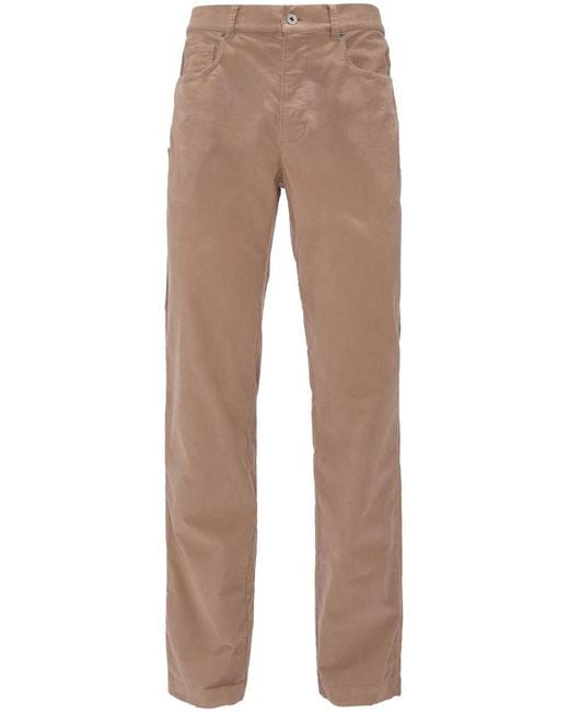 J.W. Anderson Natural Straight Leg Mid-Rise Cotton Trousers for men
