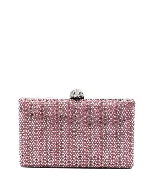 Kurt Geiger Purple Crystal Kensington Clutch Bag