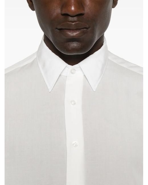 Lardini White Pointed-Collar Shirt for men