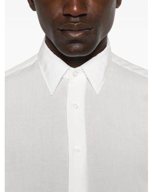 Lardini White Pointed-Collar Shirt for men