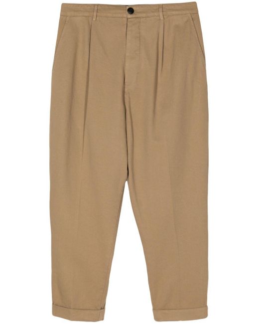 Dondup Natural Adam Cropped Cotton Chino Trousers for men