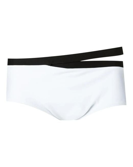 Amir Slama White Cut Out Detail Trunks for men