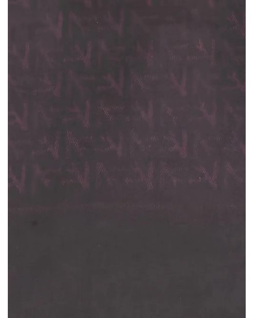 Isaia Black Monogram-Pattern Frayed-Edge Scarf for men