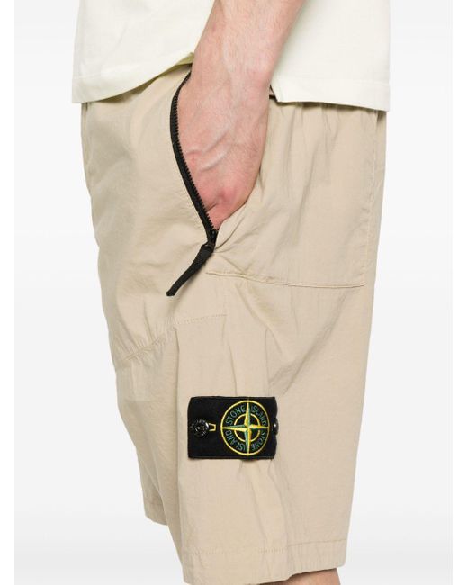 Stone Island Shorts Met Compass-logopatch in het Natural voor heren