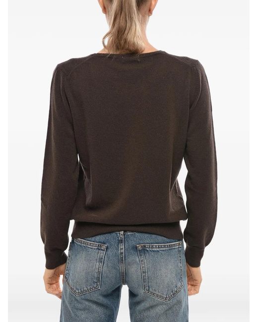 Malo Black Crew-Neck Long-Sleeve Sweater