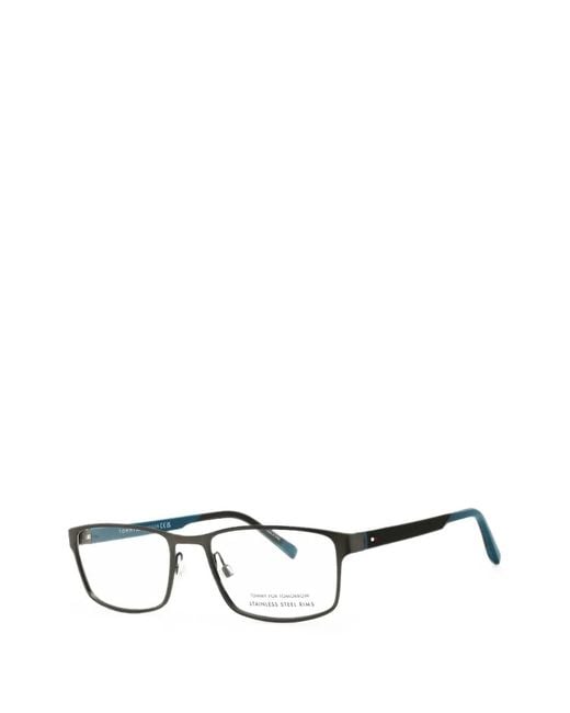 Tommy Hilfiger Gray Rectangle-Frame Glasses for men