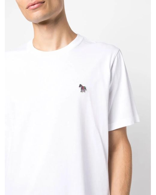 Paul Smith White Logo Patch T-Shirt for men