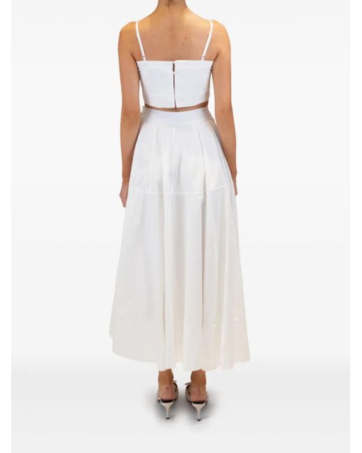 Azeeza White Walton Cropped-Top