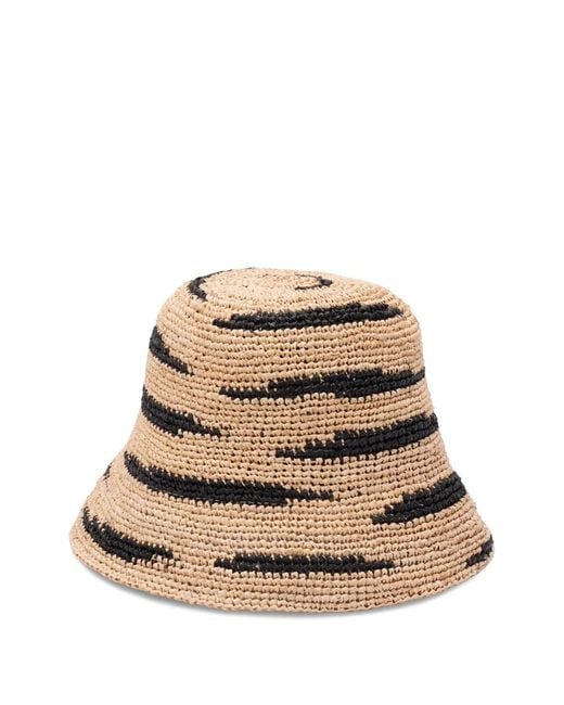 IBELIV Natural Zebra Raffia Hat