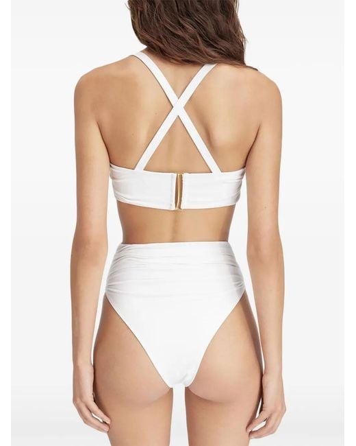 Jacquemus White The Drapeado Bikini Bottoms
