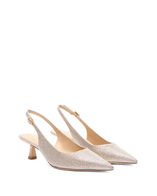 Stuart Weitzman Natural 50Mm Stuart Sculpt Slingback Pumps