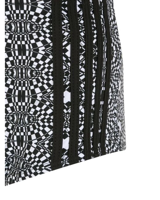 Bañador slip a rayas con estampado geométrico Amir Slama de hombre de color Black