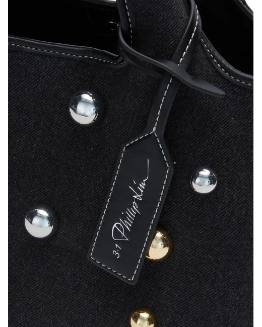 3.1 Phillip Lim Black Mini Dome Tote Bag