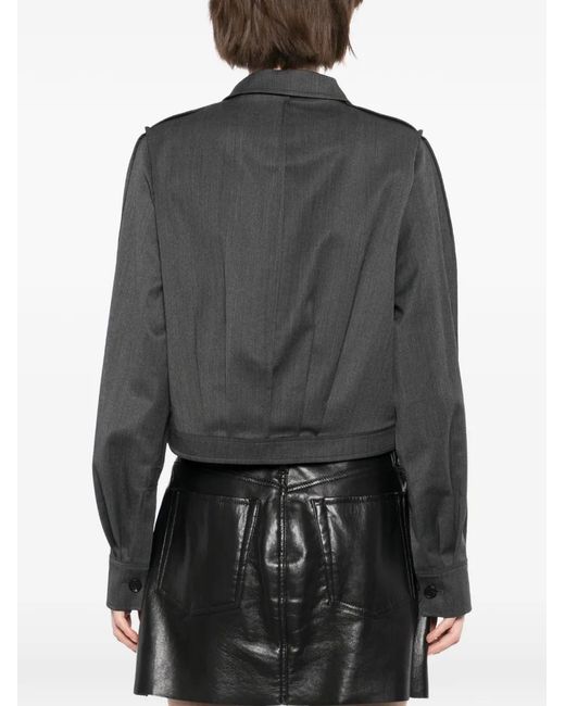 Low Classic Black Pinched Shirt Jacket