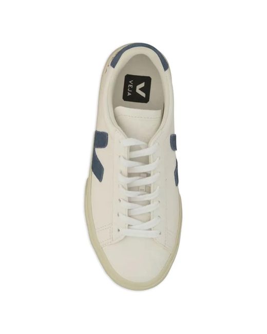 Veja White Campo Low-Top Leather Sneakers