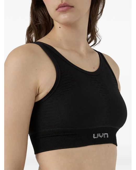Uyn Black Logo Textured Top
