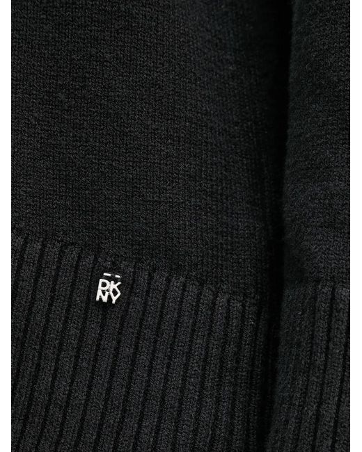 DKNY Geribbelde Trui Met Trechterhals in het Black