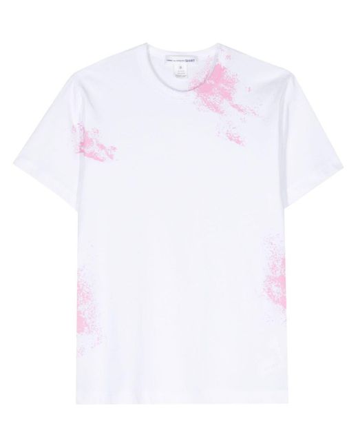 メンズ Comme des Garçons ペイント Tシャツ White