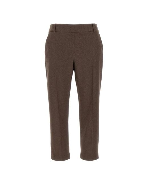 Eleventy Gray Pressed-Crease Trousers