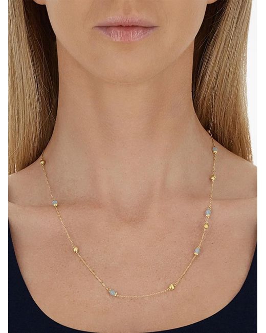 Nanis White Soffio Aquamarine And Diamond Necklace