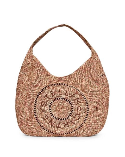 Stella McCartney Natural Crocheted Raffia Shoulder Bag