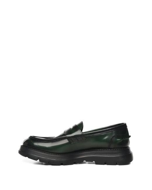 Giuliano Galiano Black Bryan Mocassins Leather Loafers for men