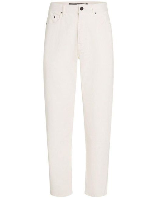 Karl Lagerfeld Tapered-Jeans mit Logo-Applikation in White für Herren