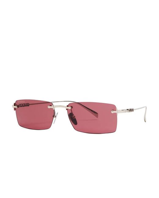 Gucci Pink Rectangle-Frame Sunglasses for men