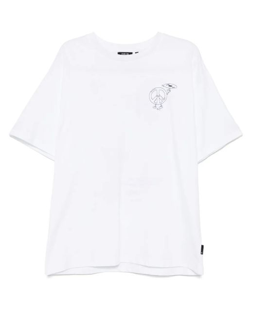 メンズ FIVE CM グラフィック Tシャツ White