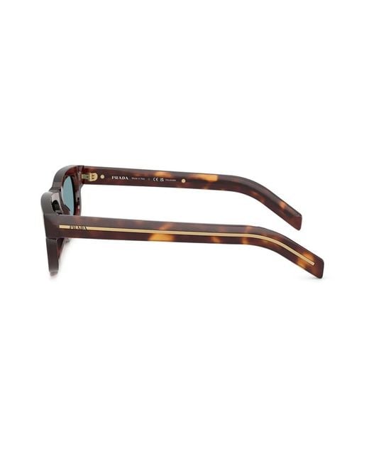 Prada Blue Logo-Plaque Sunglasses for men