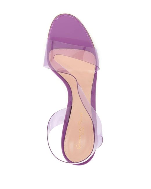 Gianvito Rossi Pink Metropolis 105mm Cut-out Transparent Sandals