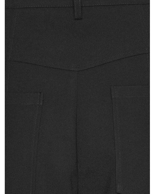ROTATE BIRGER CHRISTENSEN Black Pleated-Detail Trousers