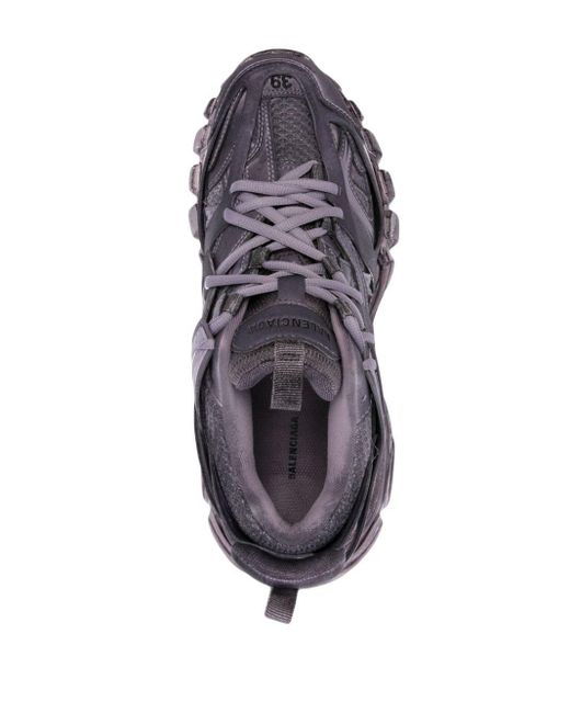 Balenciaga Purple Track Faded-effect Sneakers