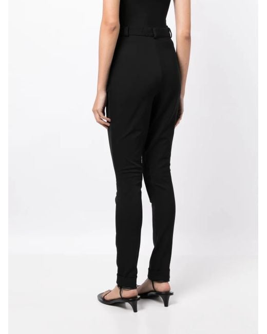 Ralph Lauren Black Mid-Rise Slim-Fit Trousers