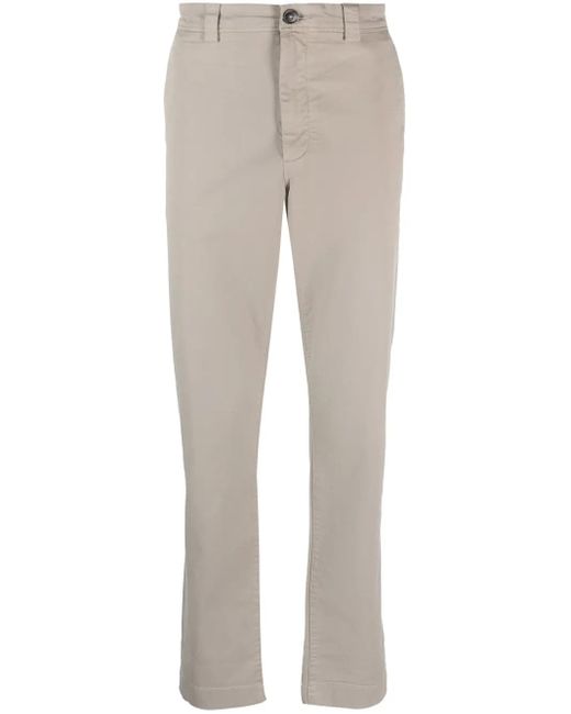 Woolrich Natural Tailored Twill Stretch-Cotton Trousers for men