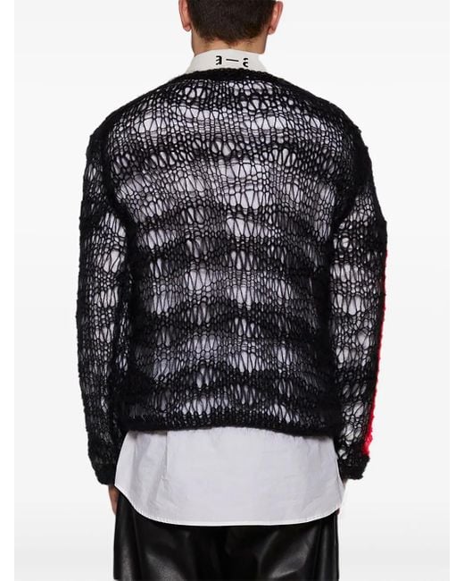 M I S B H V Black Antwerp Hand-Knit Jumper for men