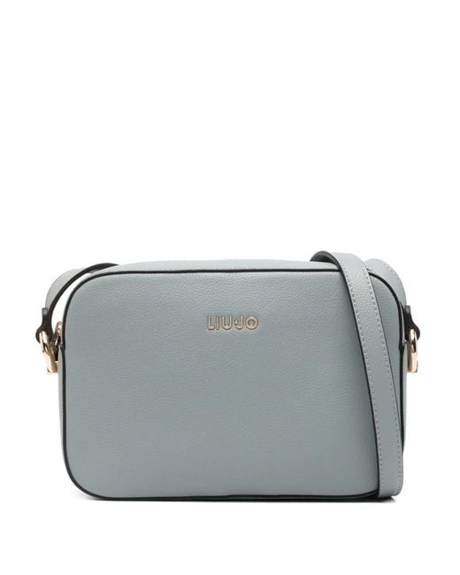 Liu Jo Gray Logo-Detail Crossbody Bag