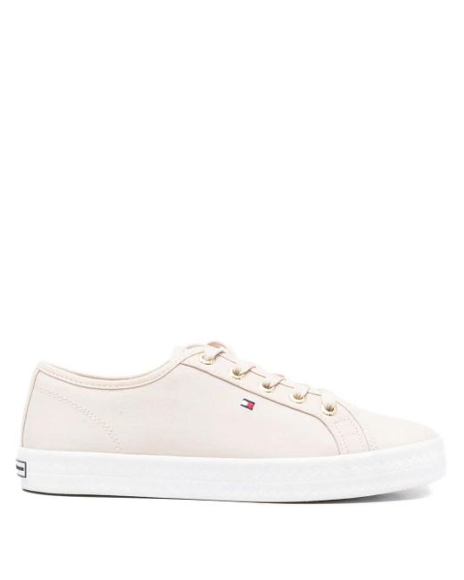 Tommy Hilfiger White Lace-Up Sneakers