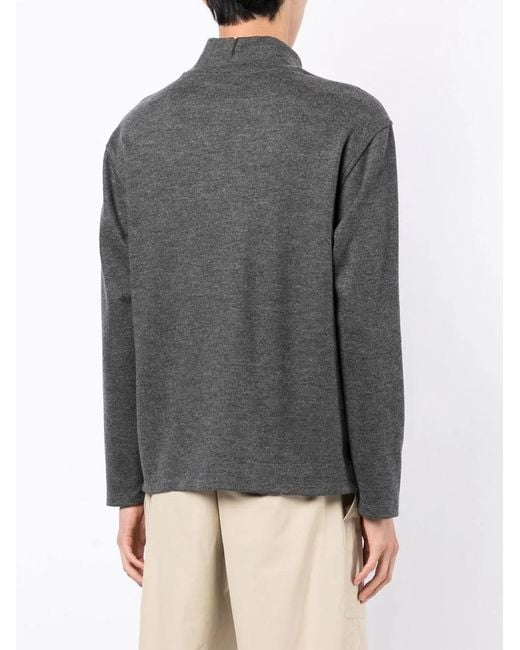 3.1 Phillip Lim Gray Mock-Neck Wool-Blend Jumper for men