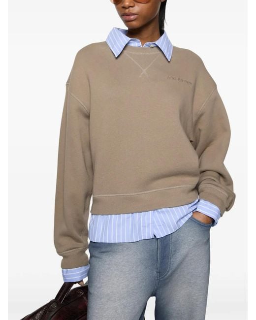 Sudadera A Capas Acne de color Natural