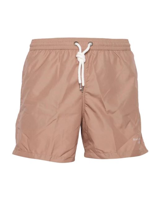 Ballantyne Pink Drawstring Swim Shorts for men