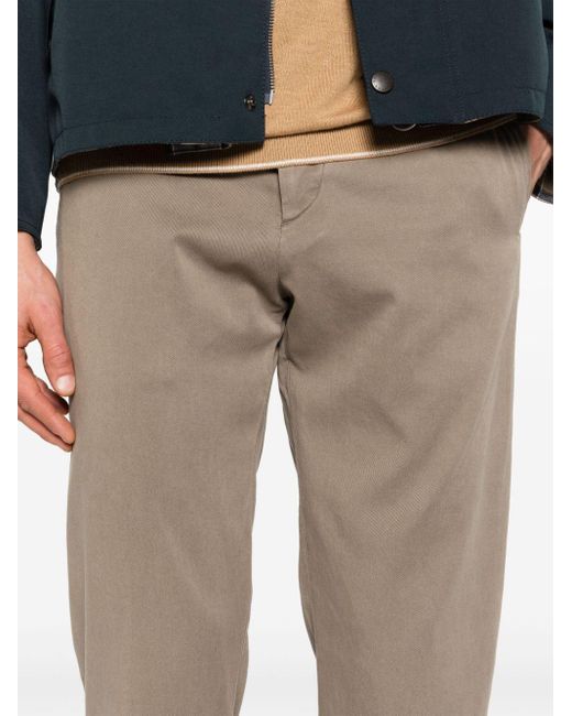 Kiton Natural Tapered-leg Cotton Trousers for men