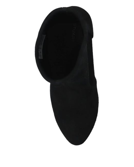 Stuart Weitzman Black Leather Ankle Boots