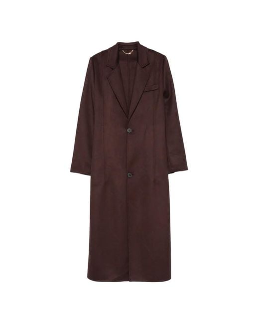 Victoria Beckham Purple Tailored Single-Breasted Coat