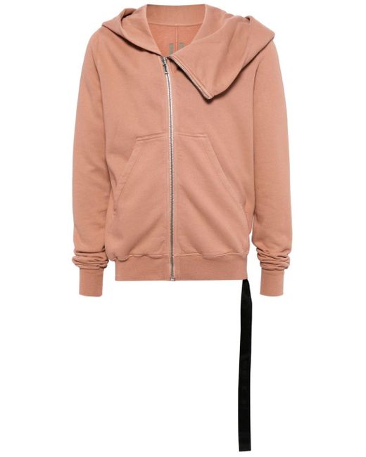 Rick Owens Mountain asymmetric hoodie in Pink für Herren