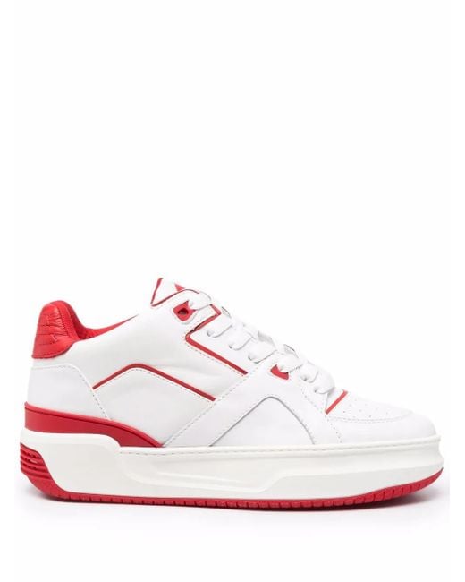 Just Don White Basketball Courtside High-Top Sneakers