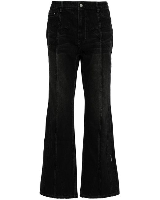 Jeans svasati a vita media di C2H4 in Black da Uomo